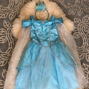 H&M Star Princess Dress size 4-6Y & crown headband